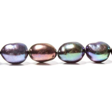 10-11mm Peacock Baroque Straight Drilled Freshwater Pearls 16 inch 39 pieces (ONLINE ORDER ONLY)