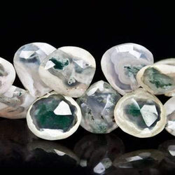 10-11mm Peacock Solar Quartz Faceted Heart Beads 7 inch 43 pieces (ONLINE ORDER ONLY)