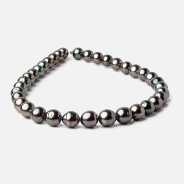 10-11mm Peacock Tahitian Round Saltwater Pearls 16 inch 36 pieces AA (ONLINE ORDER ONLY)