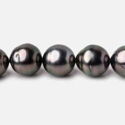 10-11mm Peacock Tahitian Round Saltwater Pearls 16 inch 36 pieces AA (ONLINE ORDER ONLY)