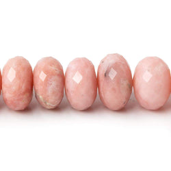 10-11mm Pink Peruvian Opal Faceted Rondelle Beads 14.5 inches 57 pieces (ONLINE ORDER ONLY)