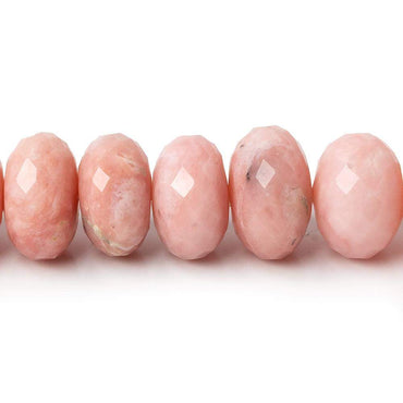 10-11mm Pink Peruvian Opal Faceted Rondelle Beads 14.5 inches 57 pieces (ONLINE ORDER ONLY)