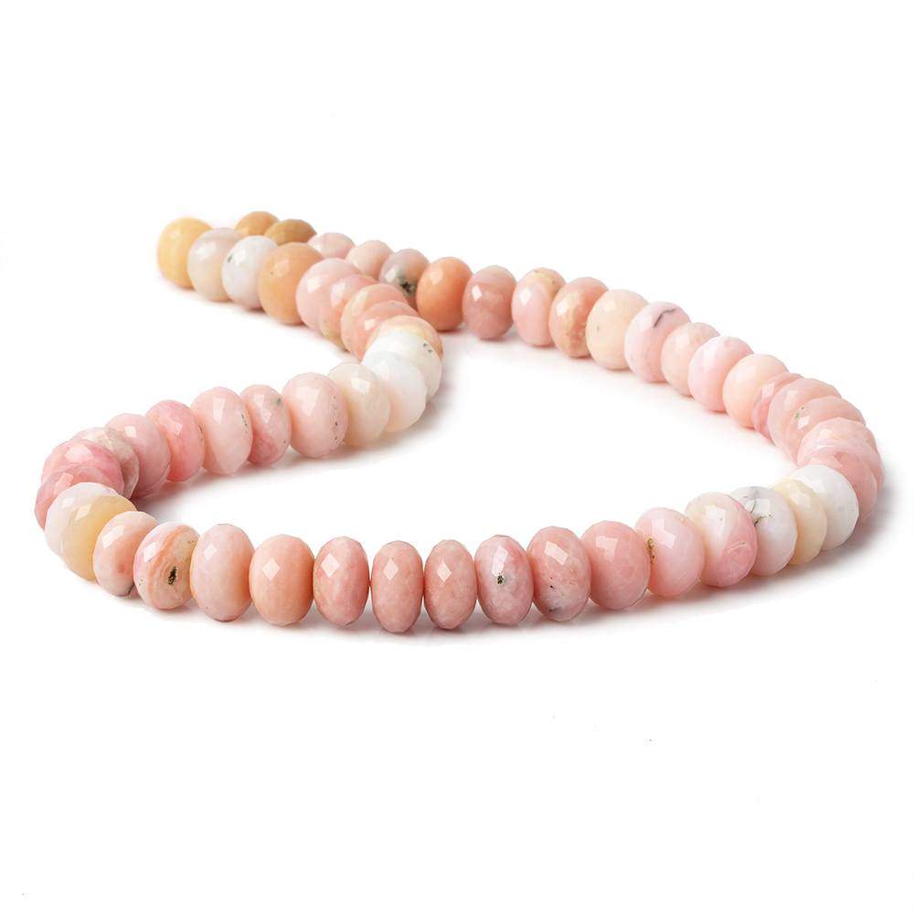 10-11mm Pink Peruvian Opal Faceted Rondelle Beads 14.5 inches 57 pieces (ONLINE ORDER ONLY)
