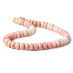 10-11mm Pink Peruvian Opal Faceted Rondelle Beads 14.5 inches 57 pieces (ONLINE ORDER ONLY)