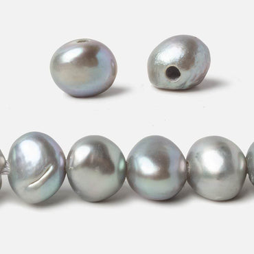 10-11mm Pistachio Silver 2.5mm Large Hole Baroque Freshwater Pearl 15 in 40 pcs (ONLINE ORDER ONLY)