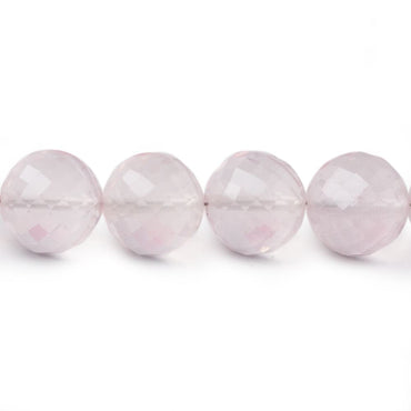 10-12mm Rose Quartz faceted round beads 16 inch 38 pieces AAA (ONLINE ORDER ONLY)