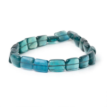 10-11mm Shaded Fluorite Plain Rectangle Beads 7.5 inch 17 pieces AA (ONLINE ORDER ONLY)