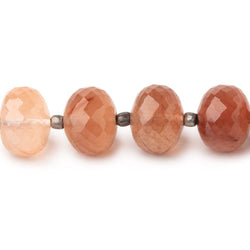 10-11mm Tangerine Quartz Faceted Rondelle Beads 8.25 inch 22 pieces (ONLINE ORDER ONLY)