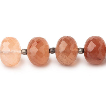 10-11mm Tangerine Quartz Faceted Rondelle Beads 8.25 inch 22 pieces (ONLINE ORDER ONLY)