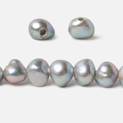 10-11mm Teal Silver Baroque large hole Freshwater Pearls 16 inch 50 pieces (ONLINE ORDER ONLY)