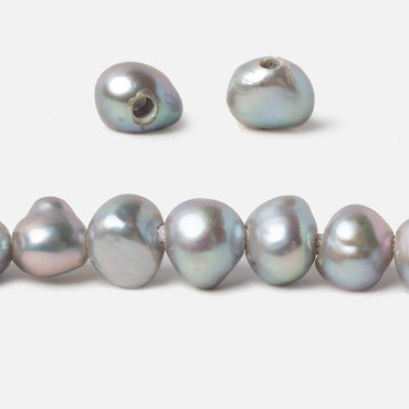 10-11mm Teal Silver Baroque large hole Freshwater Pearls 16 inch 50 pieces (ONLINE ORDER ONLY)