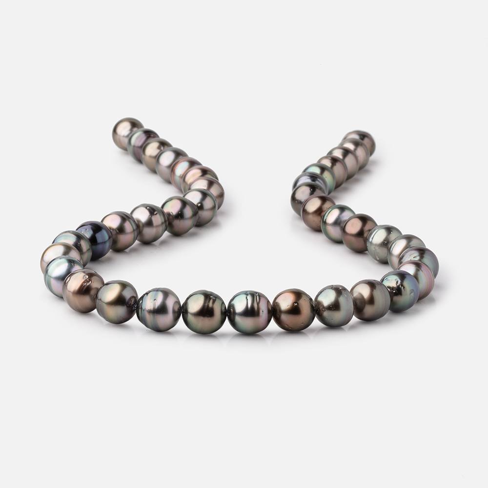 10-11mm Warm Tahitian Saltwater Pearl Beads 16 inch 38 Pieces AA (ONLINE ORDER ONLY)