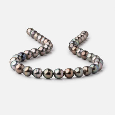 10-11mm Warm Tahitian Saltwater Pearl Beads 16 inch 38 Pieces AA (ONLINE ORDER ONLY)