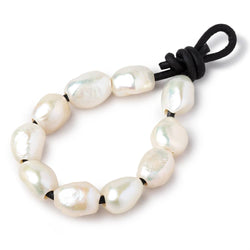 10-12mm Buttery White Large Hole Baroque Pearls Set of 10 (ONLINE ORDER ONLY)