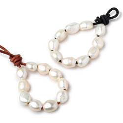 10-12mm Buttery White Large Hole Baroque Pearls Set of 10 (ONLINE ORDER ONLY)