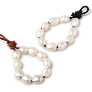10-12mm Buttery White Large Hole Baroque Pearls Set of 10 (ONLINE ORDER ONLY)