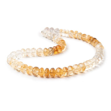 10-12mm Citrine Faceted Rondelle Beads 16 inch 62 pieces AAA (ONLINE ORDER ONLY)