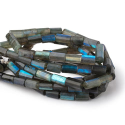 10-12mm Labradorite Faceted Tube Beads 16 inch 29 pieces (ONLINE ORDER ONLY)