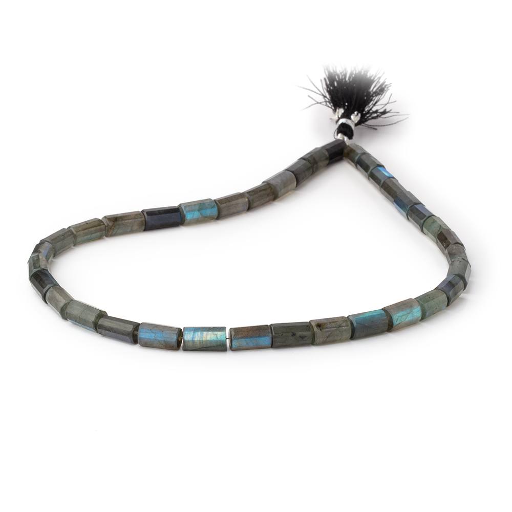 10-12mm Labradorite Faceted Tube Beads 16 inch 29 pieces (ONLINE ORDER ONLY)