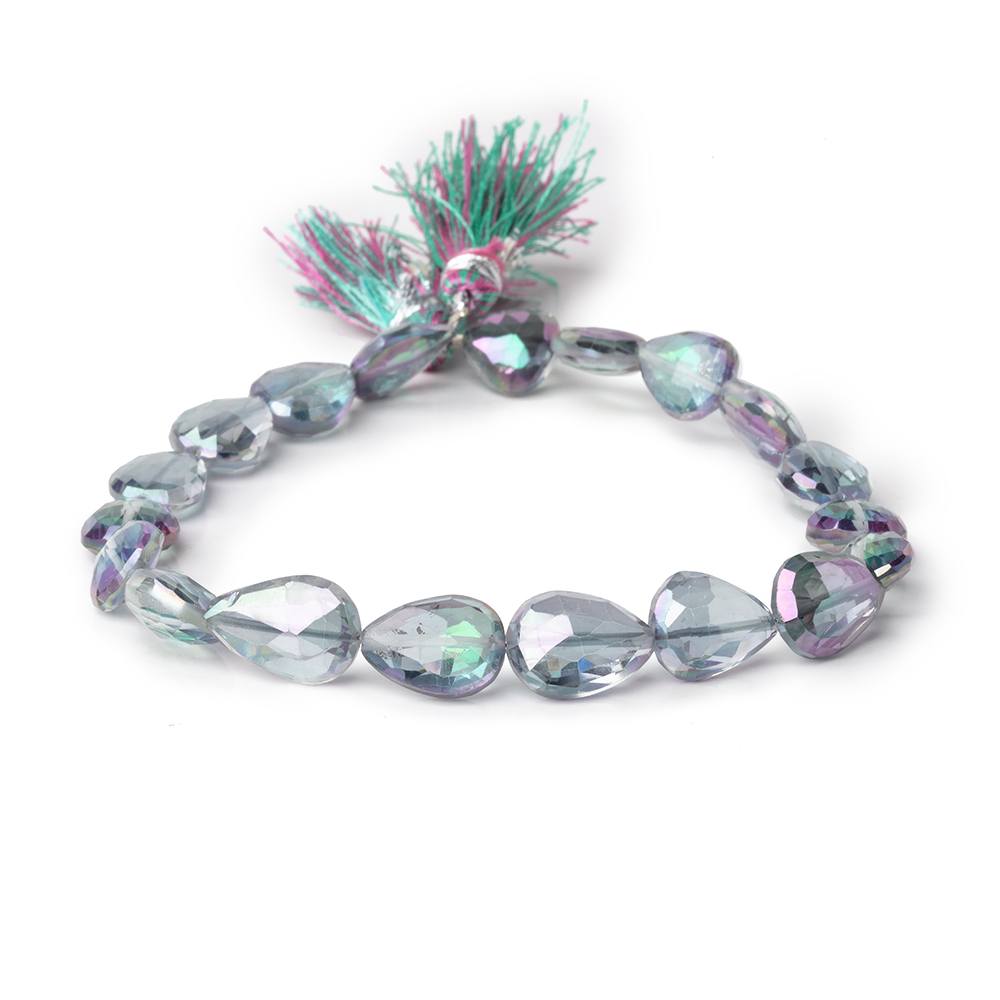 10-12mm Mystic White Topaz Straight Drill Faceted Pears 9 inch 19 Beads (ONLINE ORDER ONLY)
