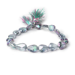 10-12mm Mystic White Topaz Straight Drill Faceted Pears 9 inch 19 Beads (ONLINE ORDER ONLY)