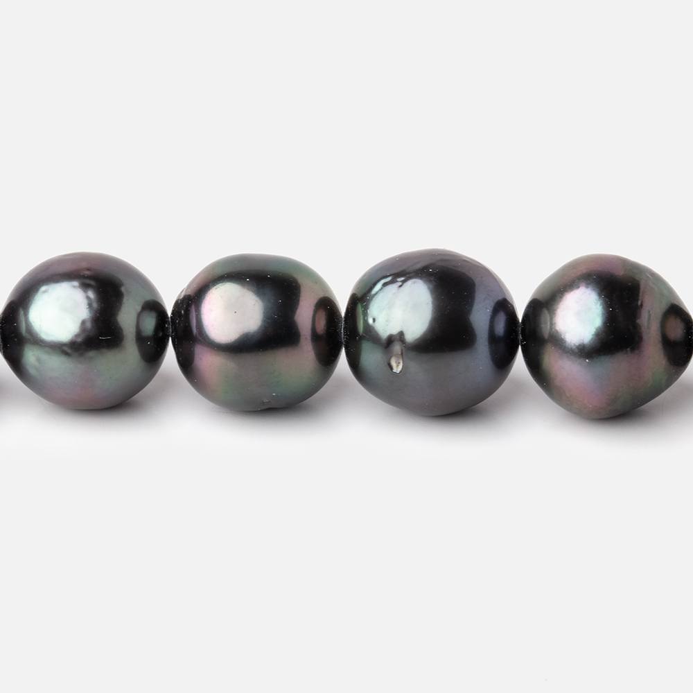 10-12mm Peacock Tahitian Round Saltwater Pearl strand 16 inch 37 pieces AA (ONLINE ORDER ONLY)