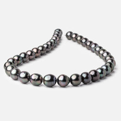 10-12mm Peacock Tahitian Round Saltwater Pearl strand 16 inch 37 pieces AA (ONLINE ORDER ONLY)