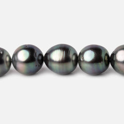 10-12mm Peacock Tahitian Round Saltwater Pearls 16 inch 36 pieces AA (ONLINE ORDER ONLY)