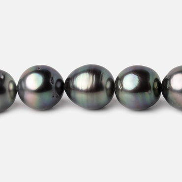 10-12mm Peacock Tahitian Round Saltwater Pearls 16 inch 36 pieces AA (ONLINE ORDER ONLY)