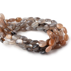 10-12mm Sunstone & Moonstone Plain Oval Beads 9 inch 23 pieces (ONLINE ORDER ONLY)