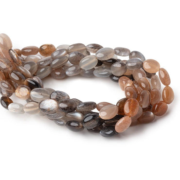10-12mm Sunstone & Moonstone Plain Oval Beads 9 inch 23 pieces (ONLINE ORDER ONLY)