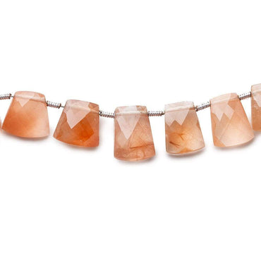 10-12mm Tangerine Hematoid Quartz Beads Fancy Cut Briolette 8 inch 20 pieces (ONLINE ORDER ONLY)