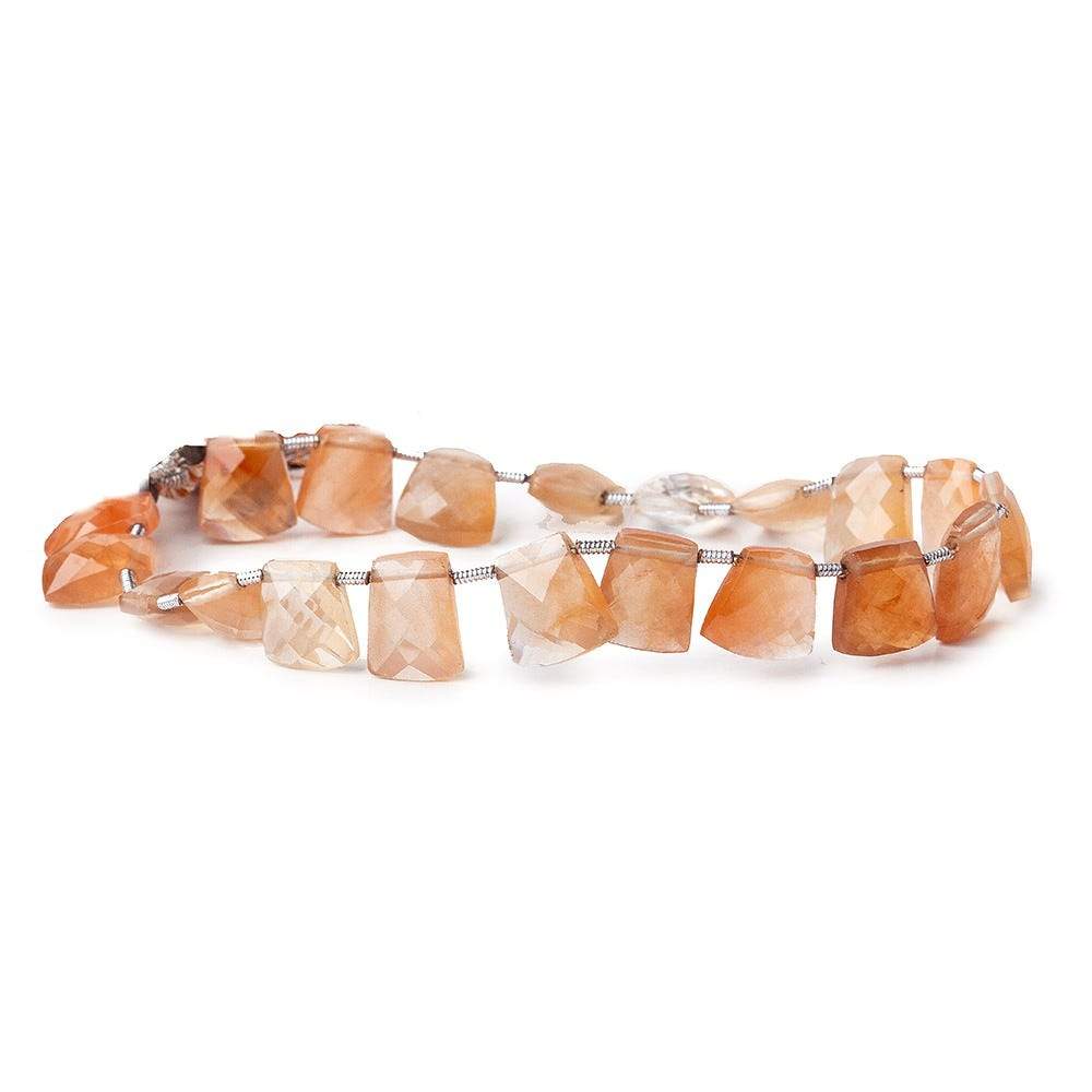 10-12mm Tangerine Hematoid Quartz Beads Fancy Cut Briolette 8 inch 20 pieces (ONLINE ORDER ONLY)