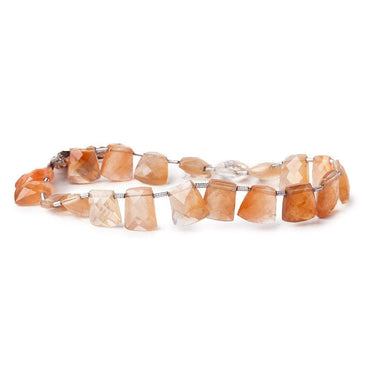 10-12mm Tangerine Hematoid Quartz Beads Fancy Cut Briolette 8 inch 20 pieces (ONLINE ORDER ONLY)