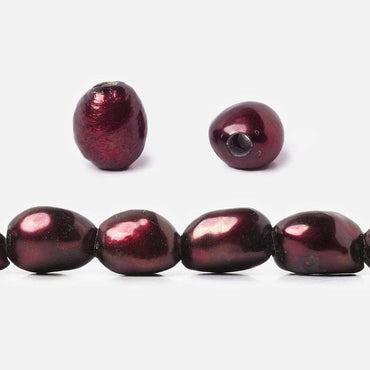 10-12mm Wine Baroque   2.5mm large hole Pearls 15 in. 32 pcs (ONLINE ORDER ONLY)