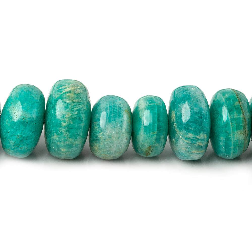10-13.5mm Amazonite Plain Rondelle Beads 16 inch 67 pieces (ONLINE ORDER ONLY)
