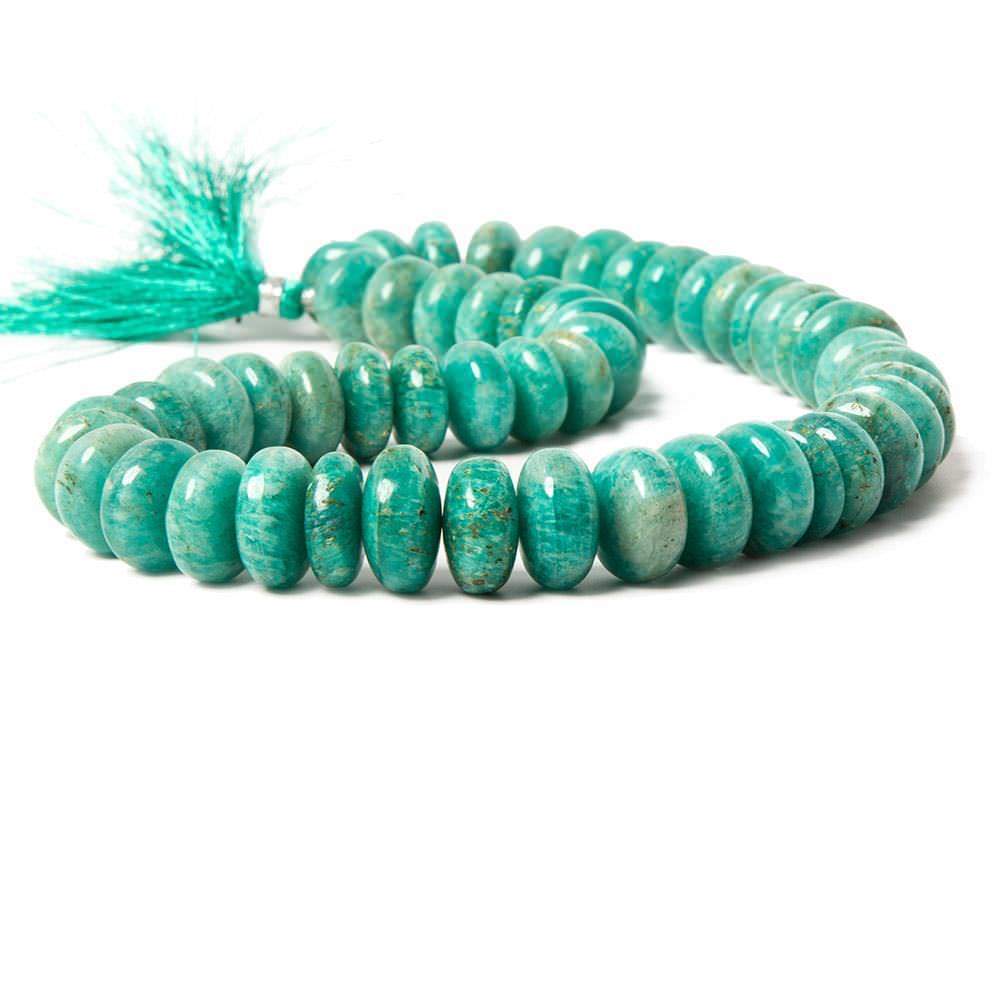 10-13.5mm Amazonite Plain Rondelle Beads 16 inch 67 pieces (ONLINE ORDER ONLY)
