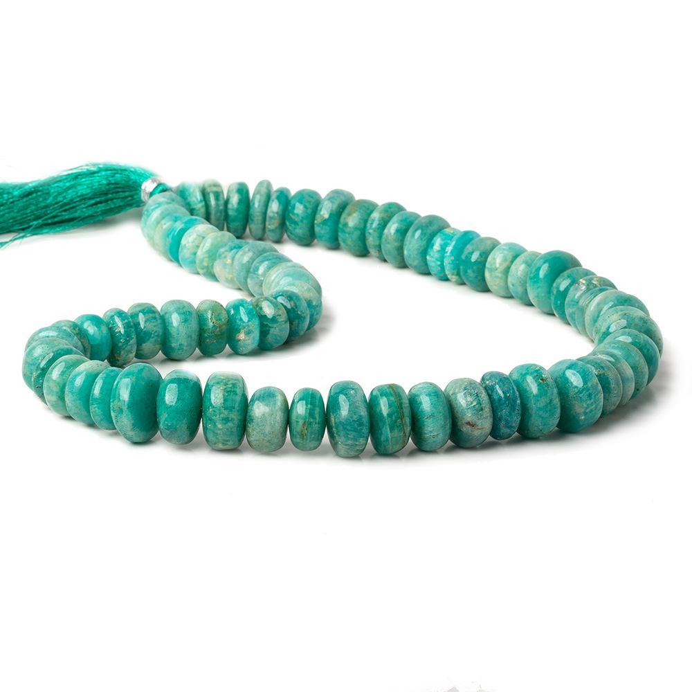 10-13.5mm Amazonite Plain Rondelle Beads 16 inch 67 pieces (ONLINE ORDER ONLY)