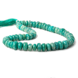 10-13.5mm Amazonite Plain Rondelle Beads 16 inch 67 pieces (ONLINE ORDER ONLY)