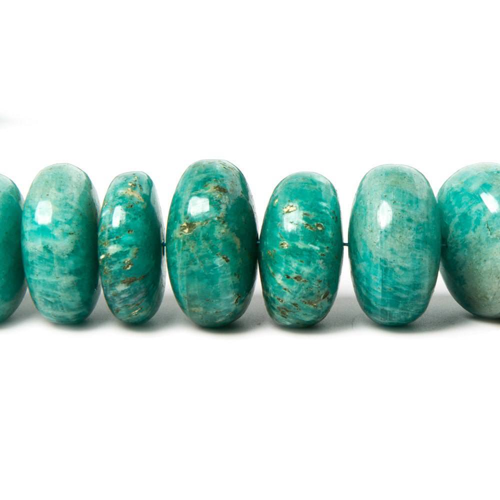 10-13.5mm Amazonite Plain Rondelle Beads 16 inch 67 pieces (ONLINE ORDER ONLY)