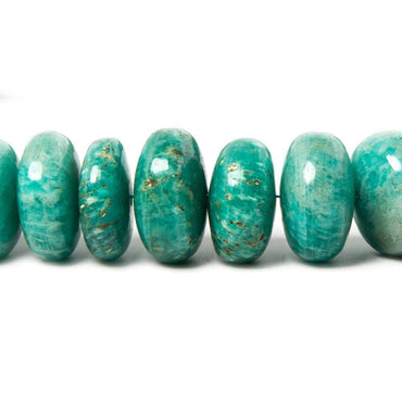 10-13.5mm Amazonite Plain Rondelle Beads 16 inch 67 pieces (ONLINE ORDER ONLY)