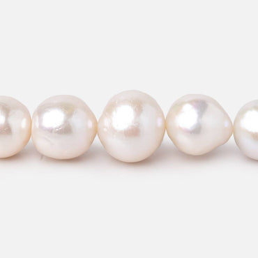 10-13.5mm White Off Round Freshwater Pearls 16 inch 37 Beads AA (ONLINE ORDER ONLY)
