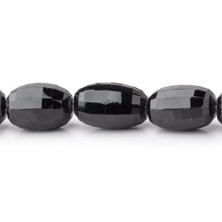 10-13mm Black Spinel Checkerboard Faceted Ovals 16 inch 35 Beads (ONLINE ORDER ONLY)