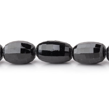 10-13mm Black Spinel Checkerboard Faceted Ovals 16 inch 35 Beads (ONLINE ORDER ONLY)