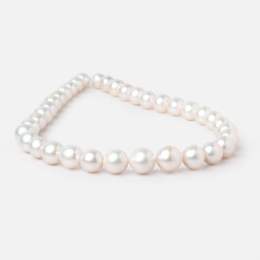 10-13mm Creamy White Off Round Freshwater Pearls 16 inch 36 Beads AA (ONLINE ORDER ONLY)