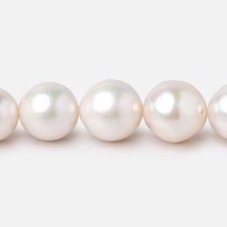 10-13mm Creamy White Off Round Freshwater Pearls 16 inch 36 Beads AA (ONLINE ORDER ONLY)