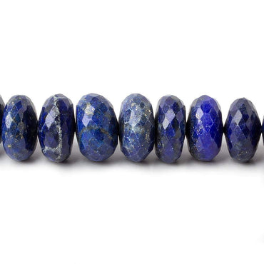10-13mm Lapis Lazuli Faceted Rondelles 10 inch 43 pieces (ONLINE ORDER ONLY)