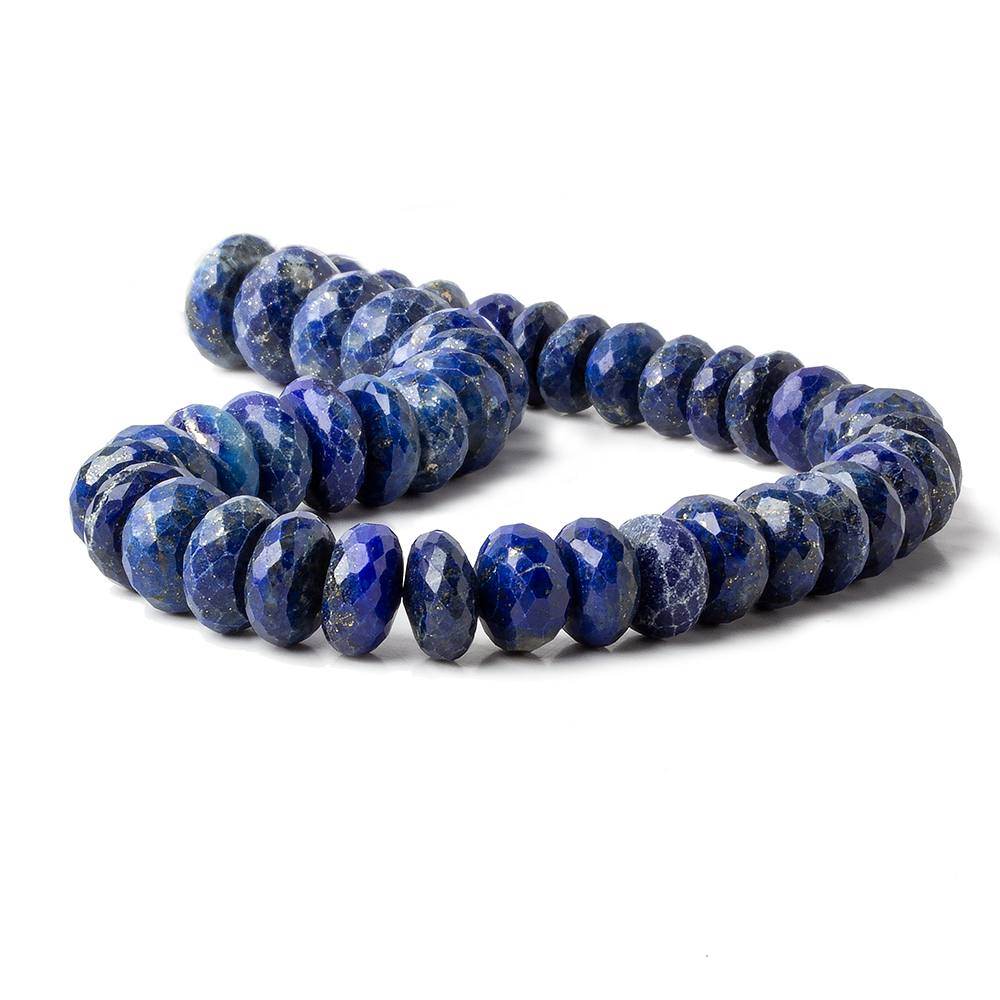 10-13mm Lapis Lazuli Faceted Rondelles 10 inch 43 pieces (ONLINE ORDER ONLY)