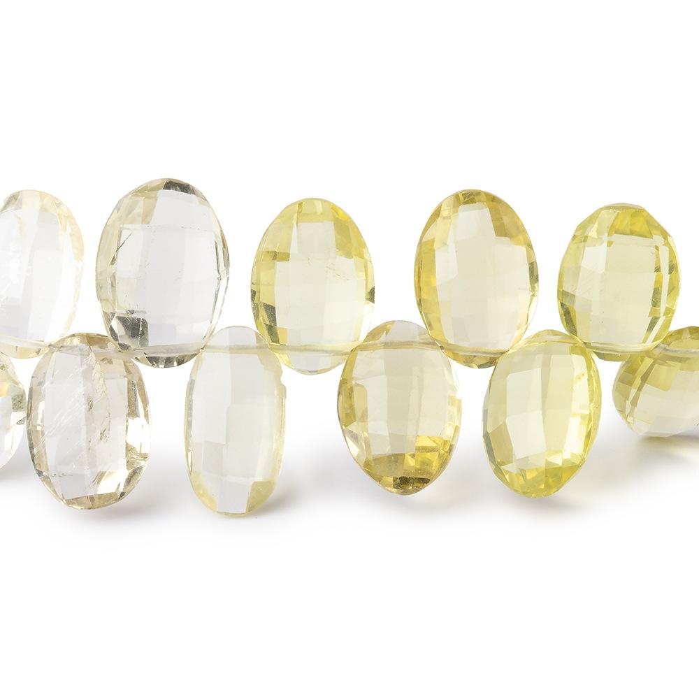 10-13mm Lemon Quartz Top Drill Oval Beads 10 inch 51 pieces (ONLINE ORDER ONLY)
