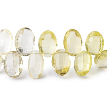 10-13mm Lemon Quartz Top Drill Oval Beads 10 inch 51 pieces (ONLINE ORDER ONLY)